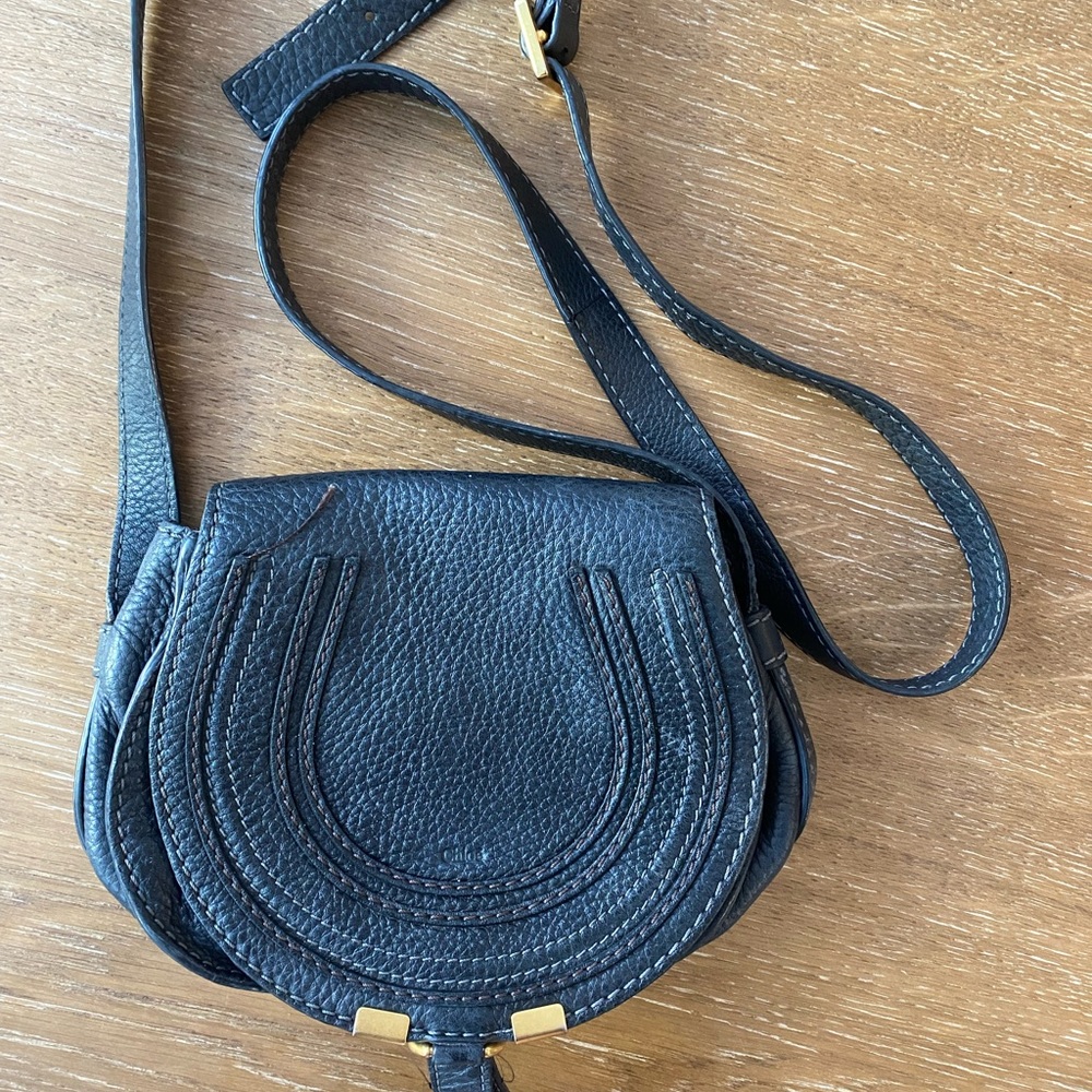 Chloe Marcie Mini Crossbody - Black
